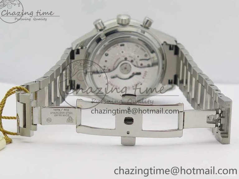 0718 Speedmaster ’57 Co-Axial OMF 1:1 Best Edition White Dial RG Markers On SS Bracelet A Elegant 8144